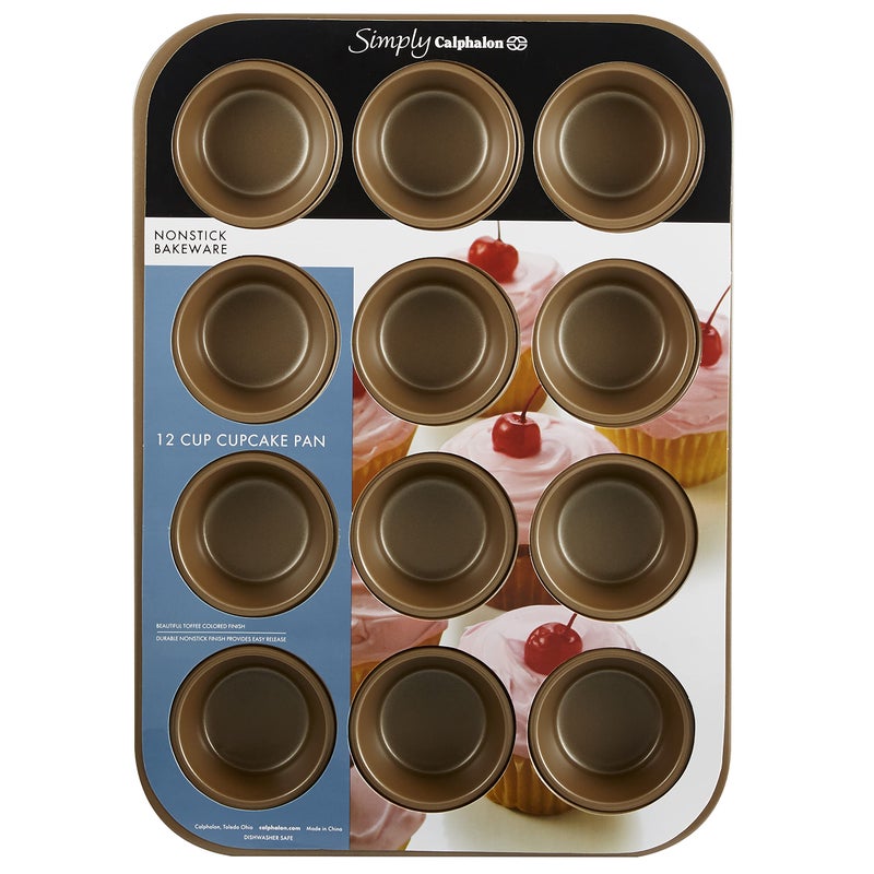 Calphalon Simply Calphalon Nonstick Bakeware, Cupcake/Muffin Pan, 12-cup - Image 4